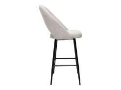 Set de 2 taburetes de cocina efecto aterciopelado texturizado beige 65 cm COSETTE