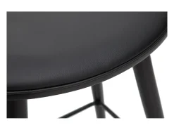 Set de 2 taburetes de cocina de diseño negro 65 cm MEADOW