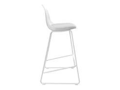 Set de 2 taburetes para isla de cocina blancos 65 cm - Leni