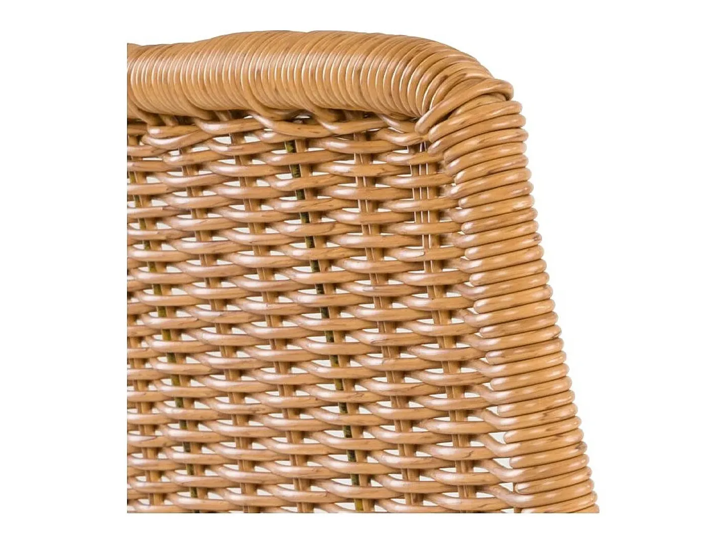 Set de 2 taburetes para isla de cocina en resina tejida marrón 63 cm - Mandya