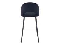 Set de 2 taburetes para isla de cocina en terciopelo negro 65 cm - Pénélope