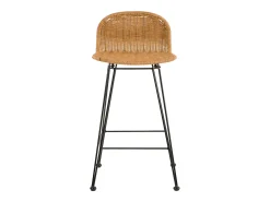 Set de 2 taburetes para isla de cocina en resina tejida marrón 63 cm - Jigani