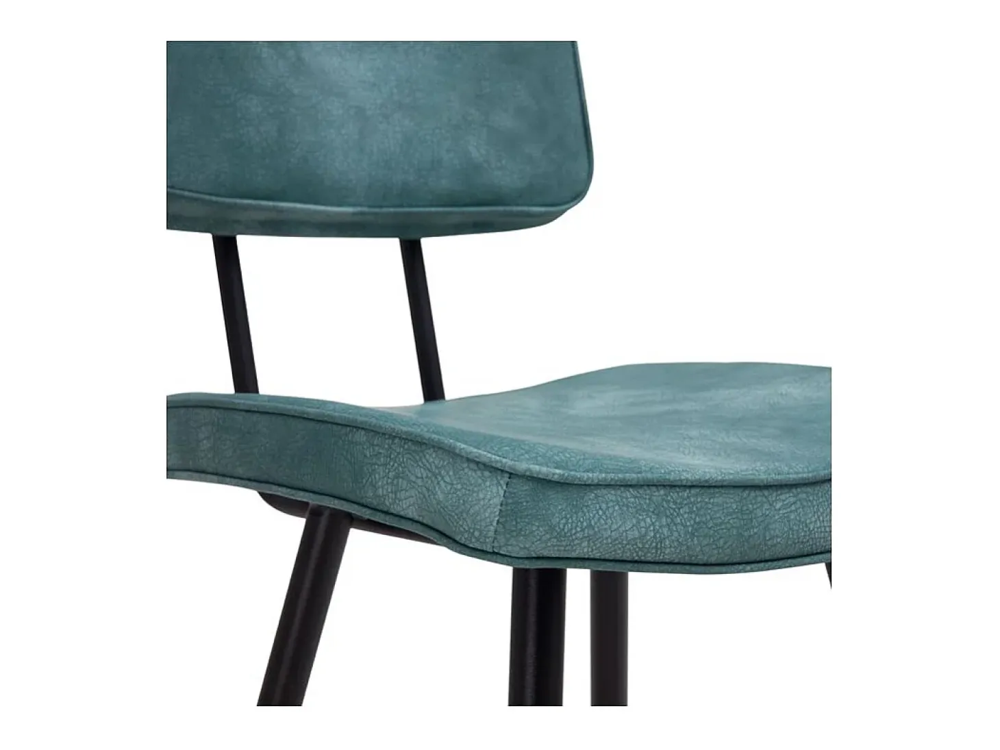 Set de 2 taburetes para isla de cocina de sintético azul 66 cm - Texas