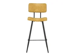 Set de 2 taburetes para isla de cocina de sintético amarillo 66 cm - Texas