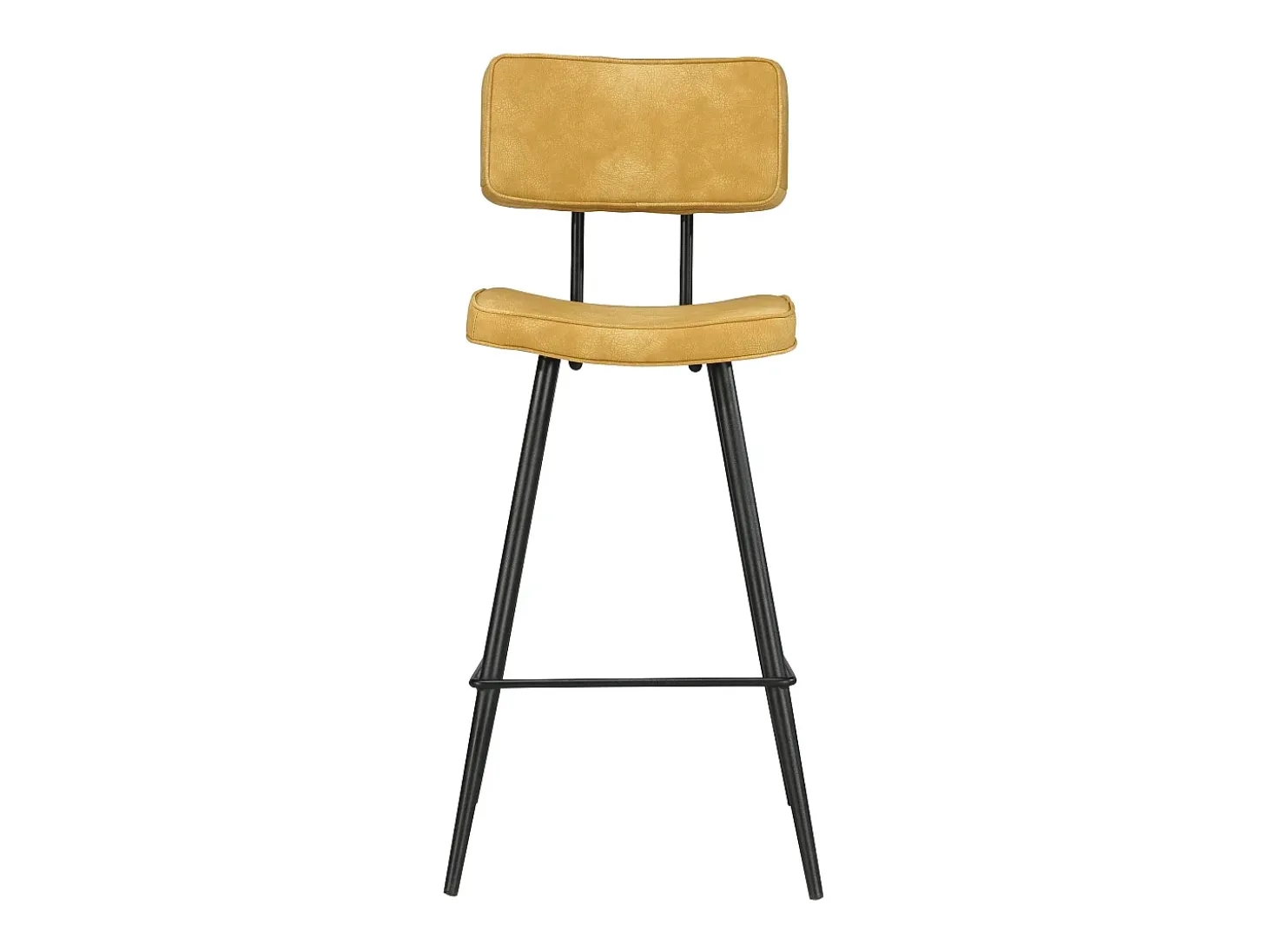 Set de 2 taburetes para isla de cocina de sintético amarillo 66 cm - Texas