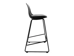 Set de 2 taburetes para isla de cocina negros 65 cm - Leni