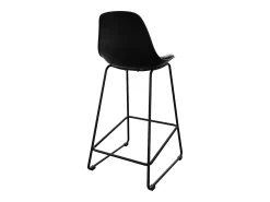 Set de 2 taburetes para isla de cocina negros 65 cm - Leni