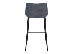Set de 2 taburetes para isla de cocina en cuero sintético gris 65 cm - Pirata
