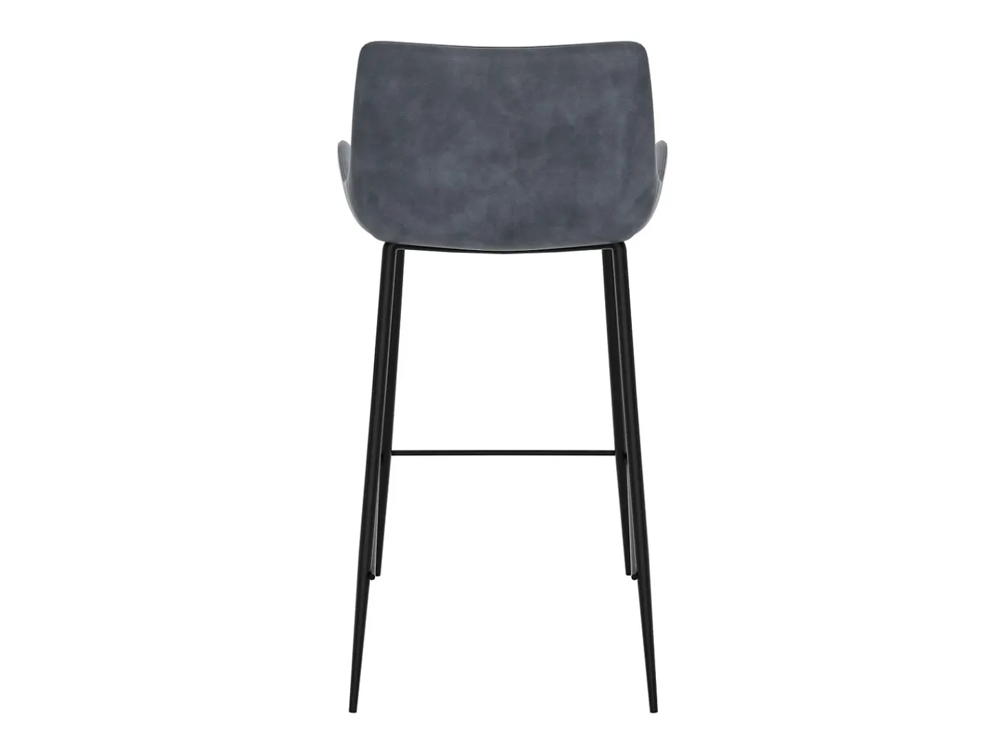Set de 2 taburetes para isla de cocina en cuero sintético gris 65 cm - Pirata
