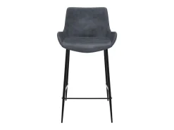 Set de 2 taburetes para isla de cocina en cuero sintético gris 65 cm - Pirata