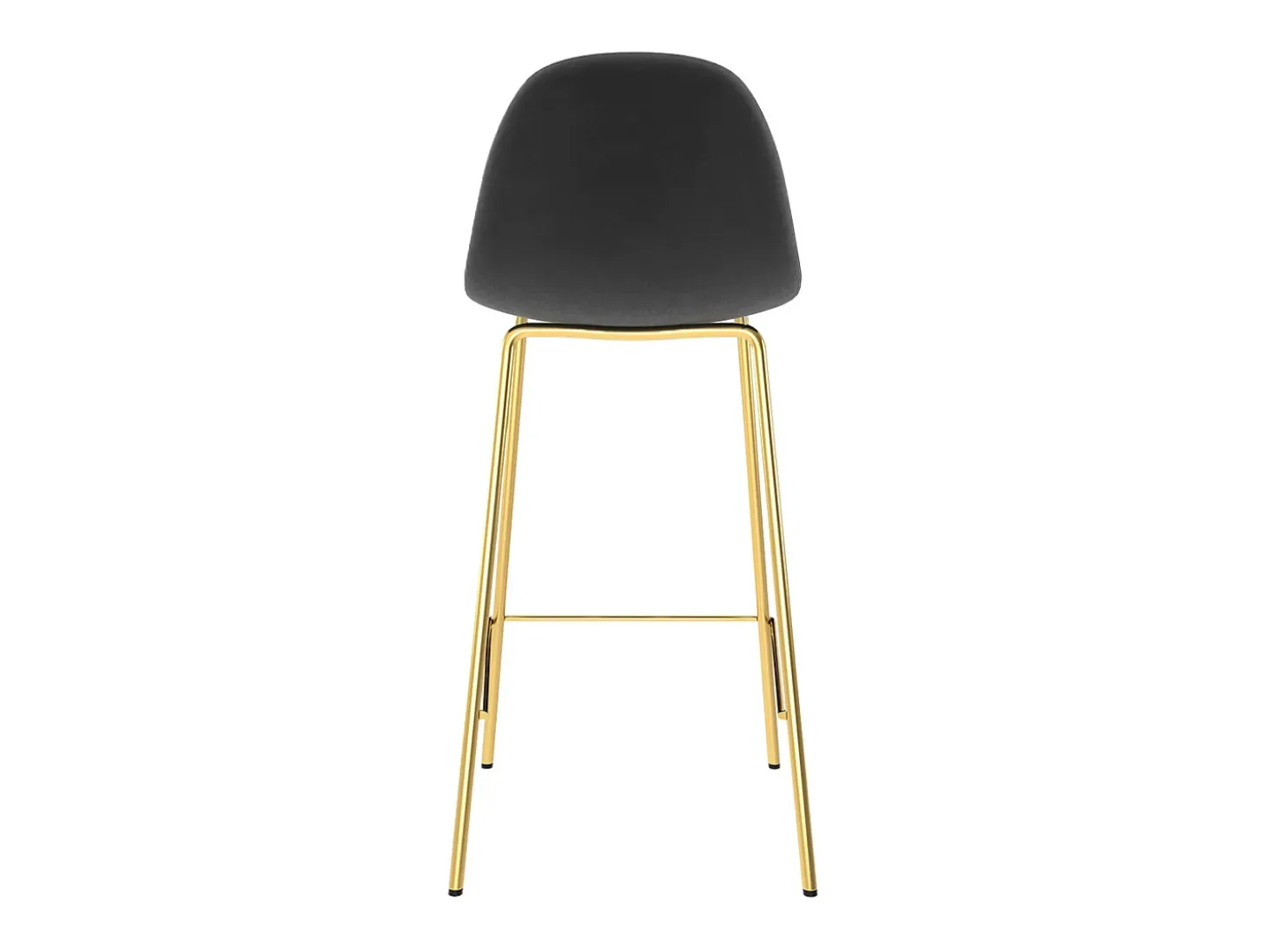 Set de 2 taburetes para isla de cocina en terciopelo negro 65 cm - Henrik