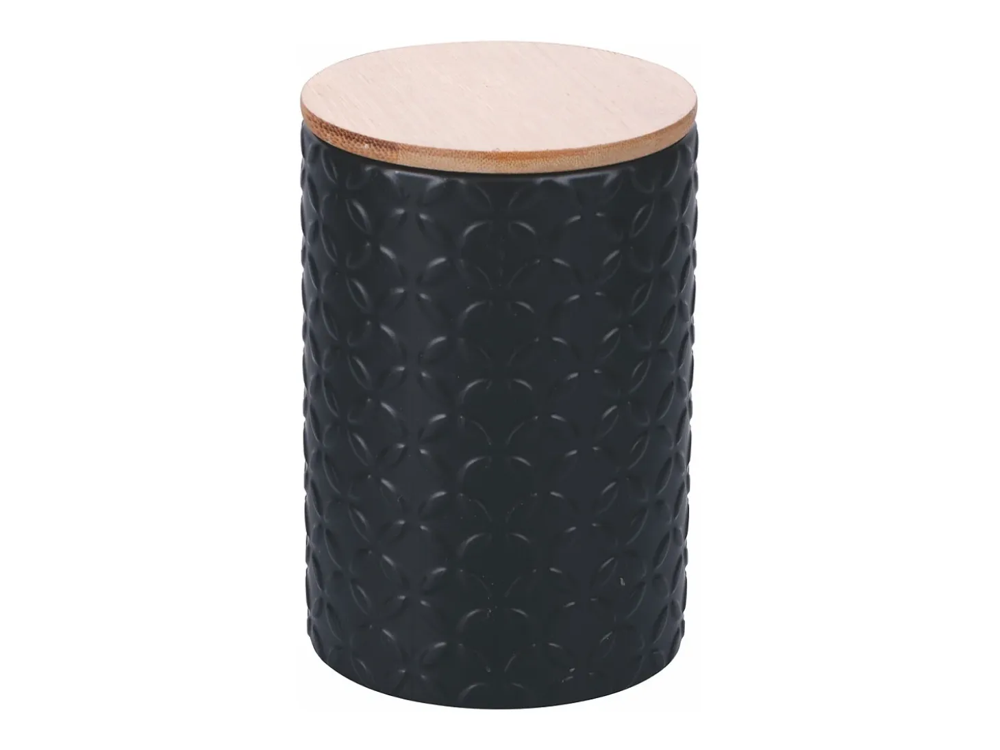 Set de 3 tarros de cocina de cerámica con tapa Shade of Shape Geometrie - Negro