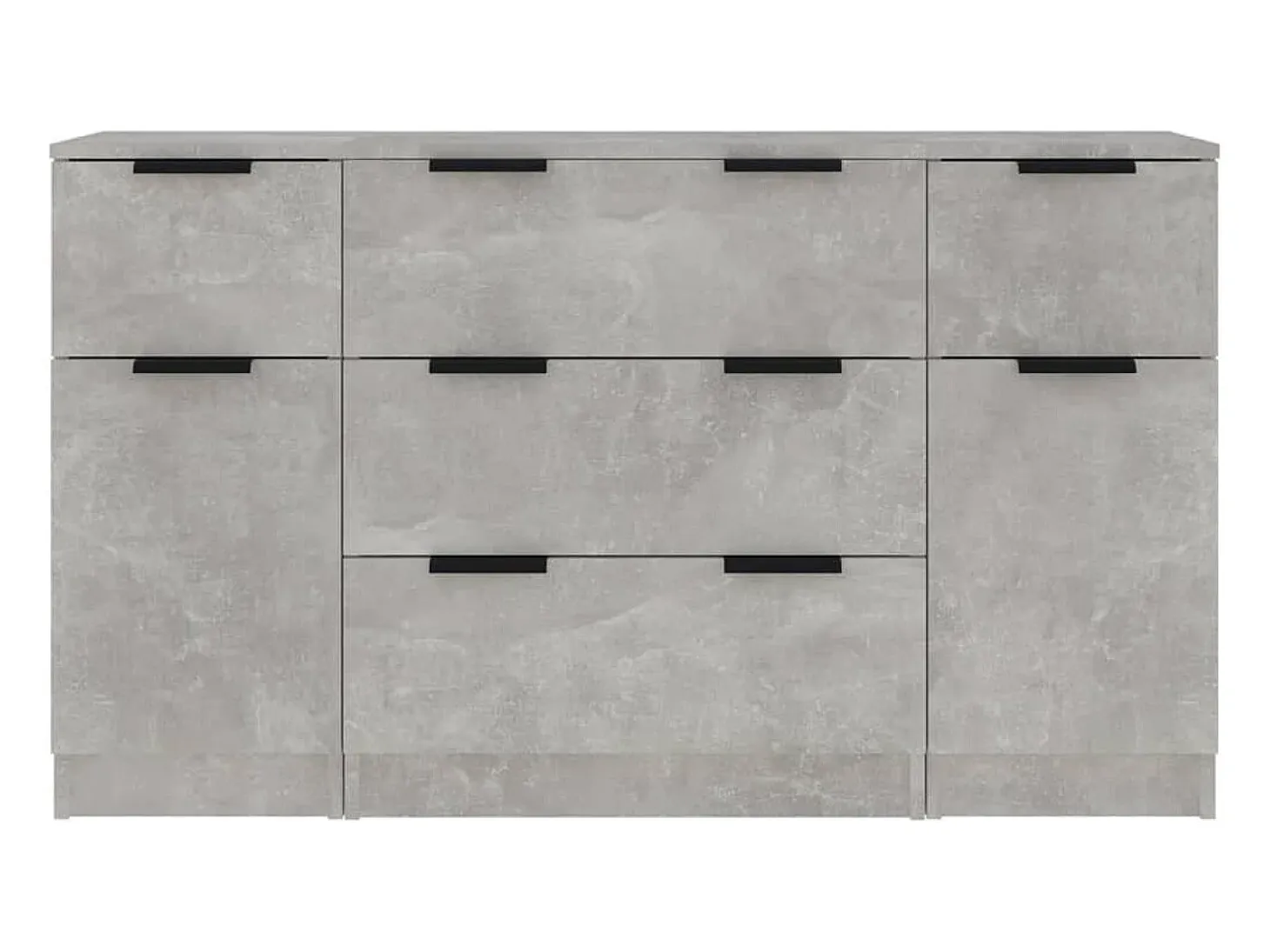 Set de aparador 3 piezas madera contrachapada gris hormigón ES923280