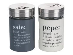 Set de condimentos para mesa aceite, sal, vinagre, especias y pimienta Victionary - Gris