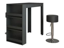 Set de mesa de bar antracita 57x117x106 repose