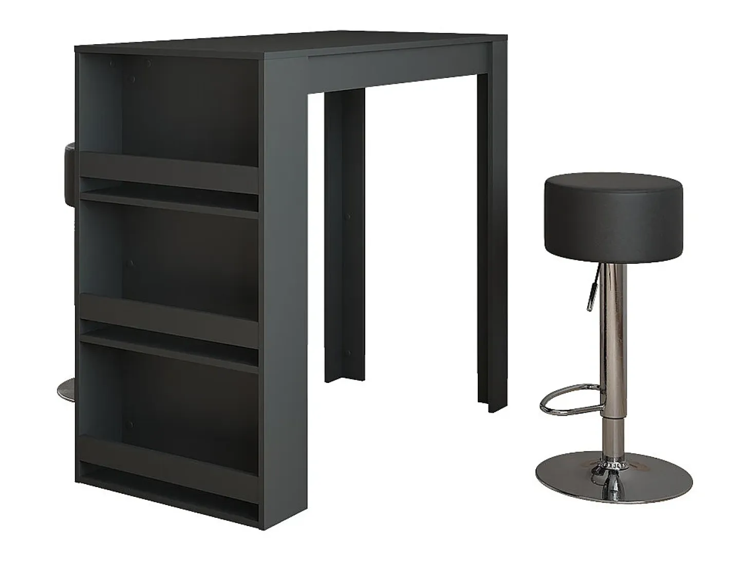 Set de mesa de bar antracita 57x117x106 repose