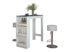 Set de mesa de bar blanco/antracita 45x110x106 repose