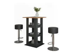 Set de mesa de bar oro power roble/antracita 65x65x106 repose
