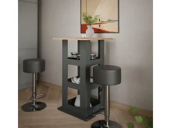 Set de mesa de bar oro power roble/antracita 65x65x106 repose