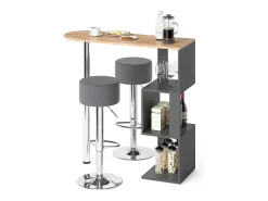 Set de mesa de bar roble dorado 113x39.8x111.8 vincent