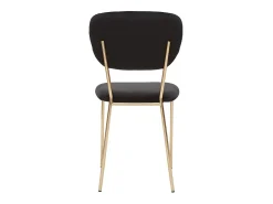 Set de 2 sillas de diseño de terciopelo negro y metal dorado LEPIDUS