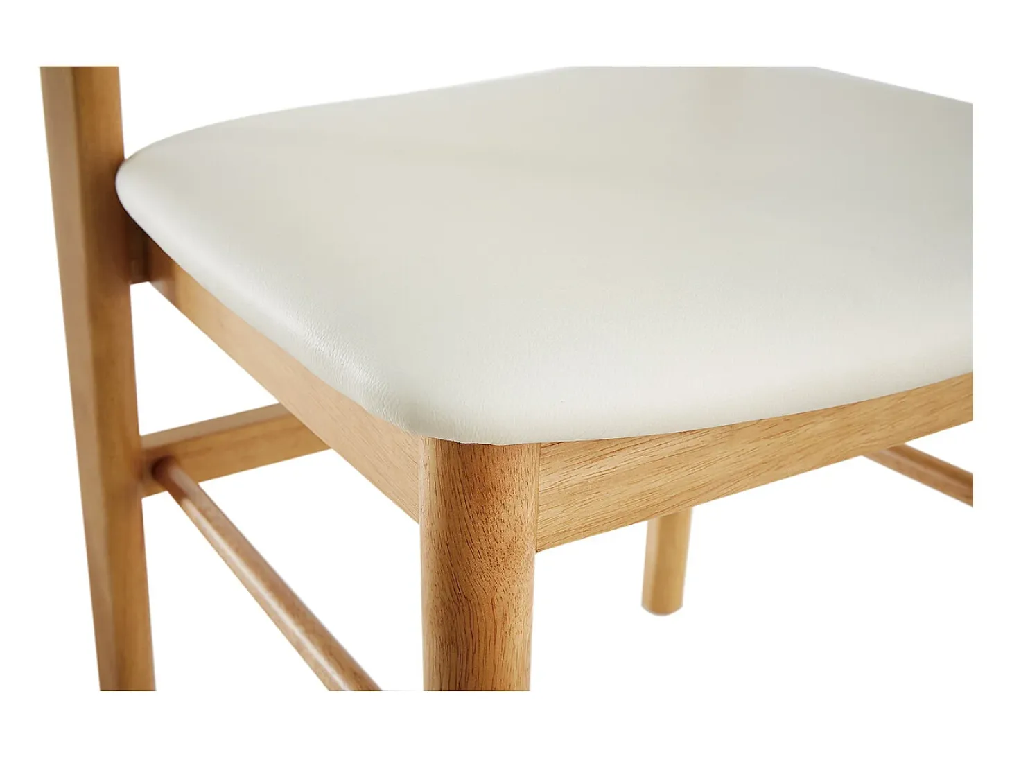 Set de 2 sillas de madera clara y blanco SHELDON