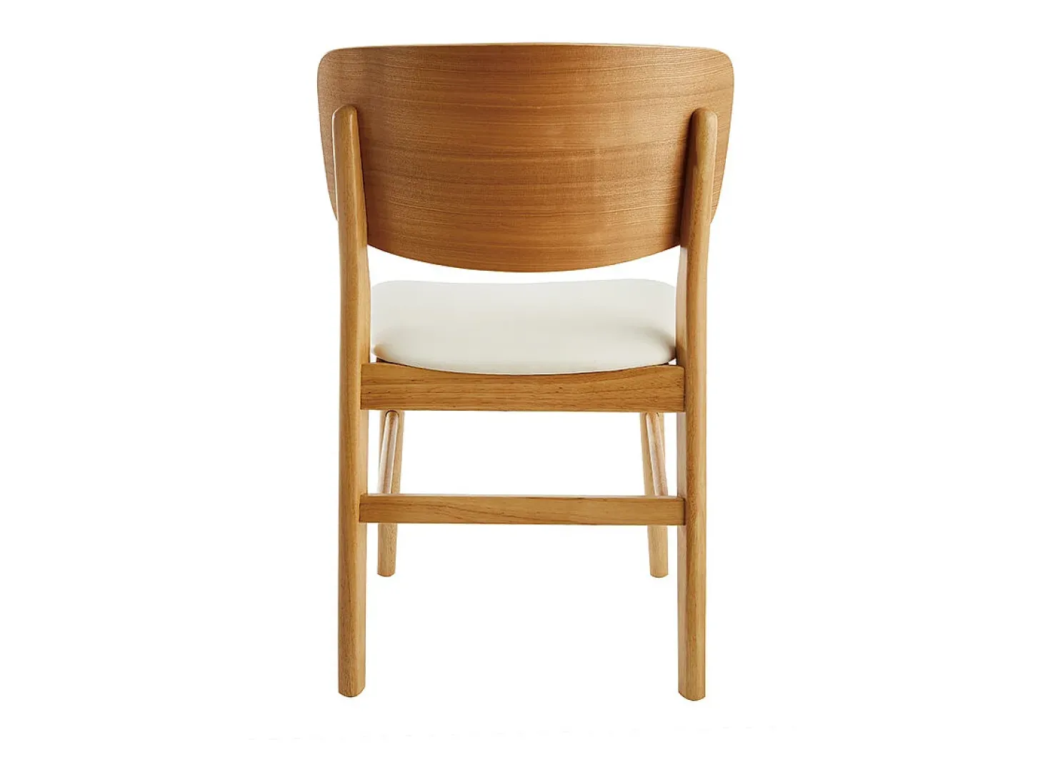 Set de 2 sillas de madera clara y blanco SHELDON