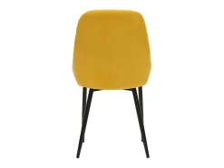 Set de 2 sillas de tejido efecto aterciopelado amarillo mostaza HOLO