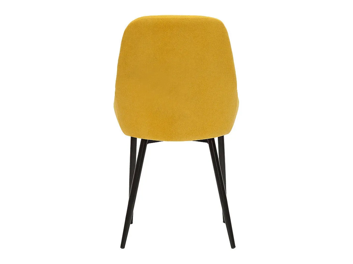 Set de 2 sillas de tejido efecto aterciopelado amarillo mostaza HOLO