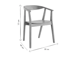 Set de 2 sillas nórdicas de madera BAHIA