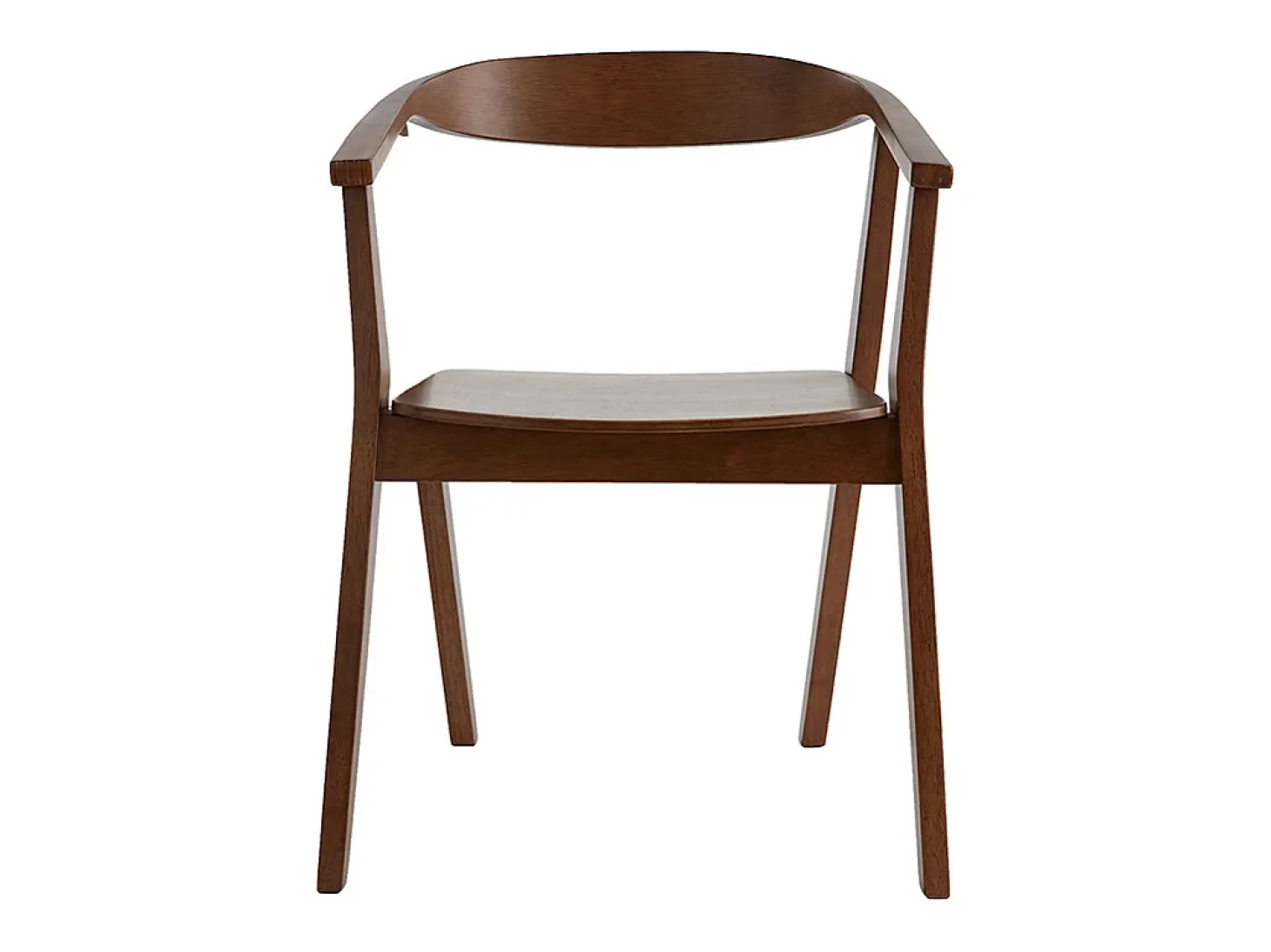 Set de 2 sillas nórdicas de madera oscura BAHIA