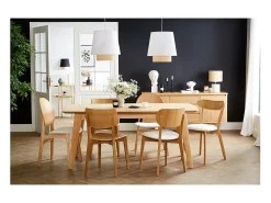 Set de 2 sillas vintage de madera clara AVEA
