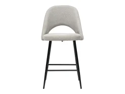 Set de 2 taburetes de cocina efecto aterciopelado texturizado gris 65 cm COSETTE