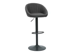 Set de 2 taburetes de cocina ajustables de diseño gris SHERU