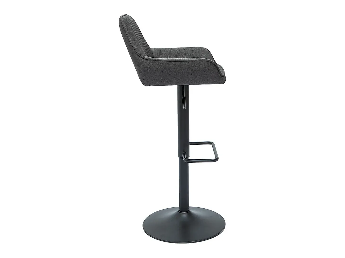 Set de 2 taburetes de cocina ajustables de diseño de tejido gris antracita RONNIE