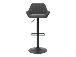 Set de 2 taburetes de cocina ajustables de diseño de tejido gris antracita RONNIE