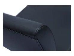 Set de 2 taburetes de cocina de diseño regulable negro y acero inoxidable cepillado SHEINA