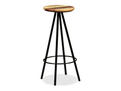 Set muebles de bar 3 piezas madera maciza reciclada