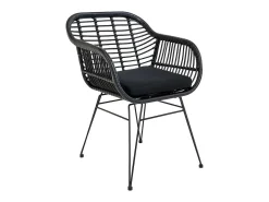 Set van 2 LAZO fauteuils met rotaneffect – Binnen of buiten-Color Negro