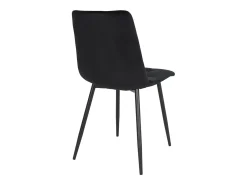 Set van 2 MODA eetkamerstoelen – Gecapitonneerd fluweel en zwarte stalen poten-Color Negro