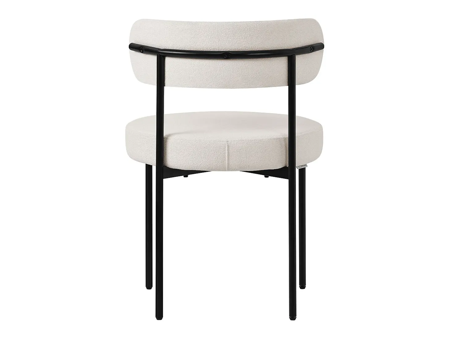Set 4x sillas de comedor tejido teddy blanco de terciopelo ergonómico moderno