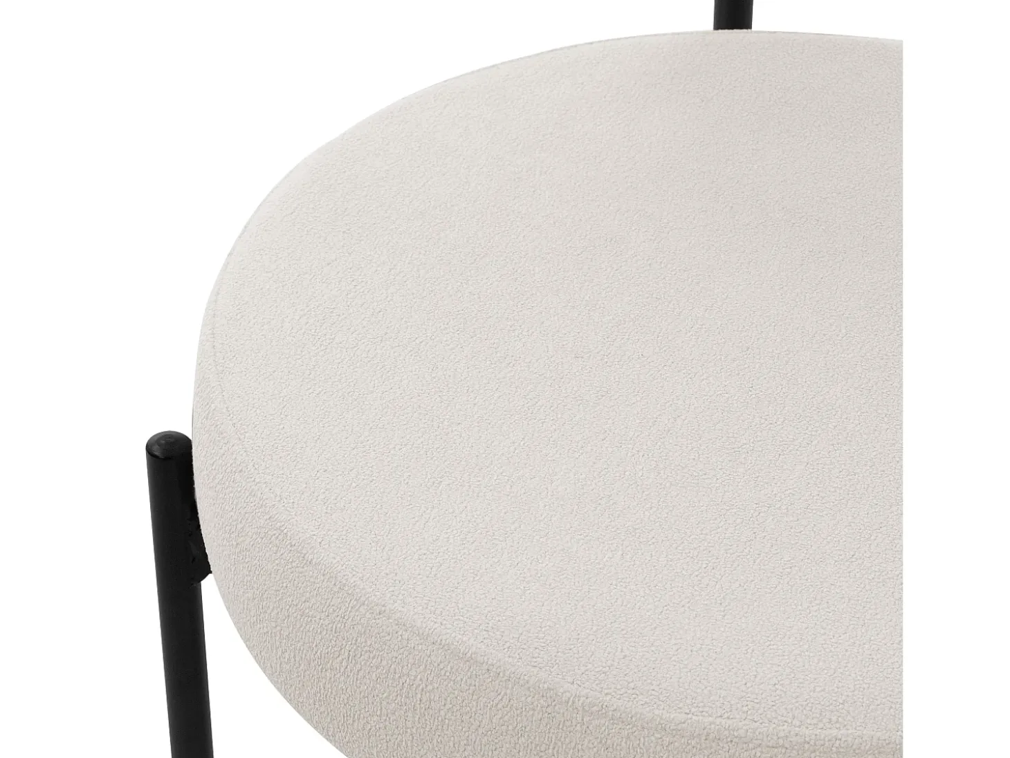 Set 2x sillas de comedor tejido teddy blanco de terciopelo ergonómico moderno