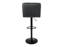 Set 4x taburetes de bar de terciopelo gris silla giratoria 360° con reposapiés