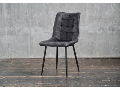 Silla - antracita terciopelo - CLARA