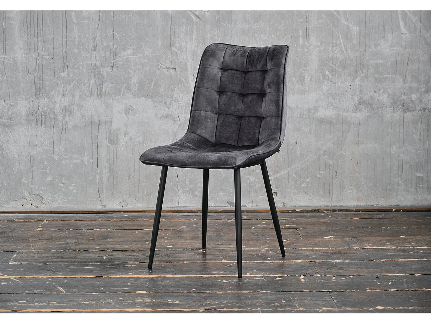 Silla - antracita terciopelo - CLARA