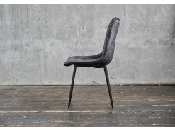 Silla - antracita terciopelo - CLARA