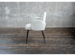 Silla - blanco crema tela tejida - DEON