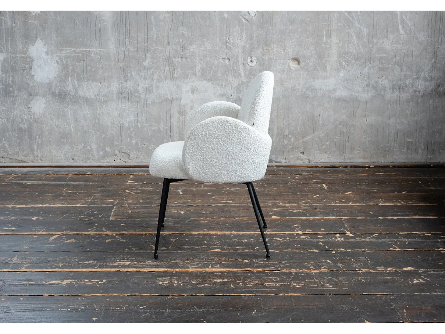Silla - blanco crema tela tejida - DEON