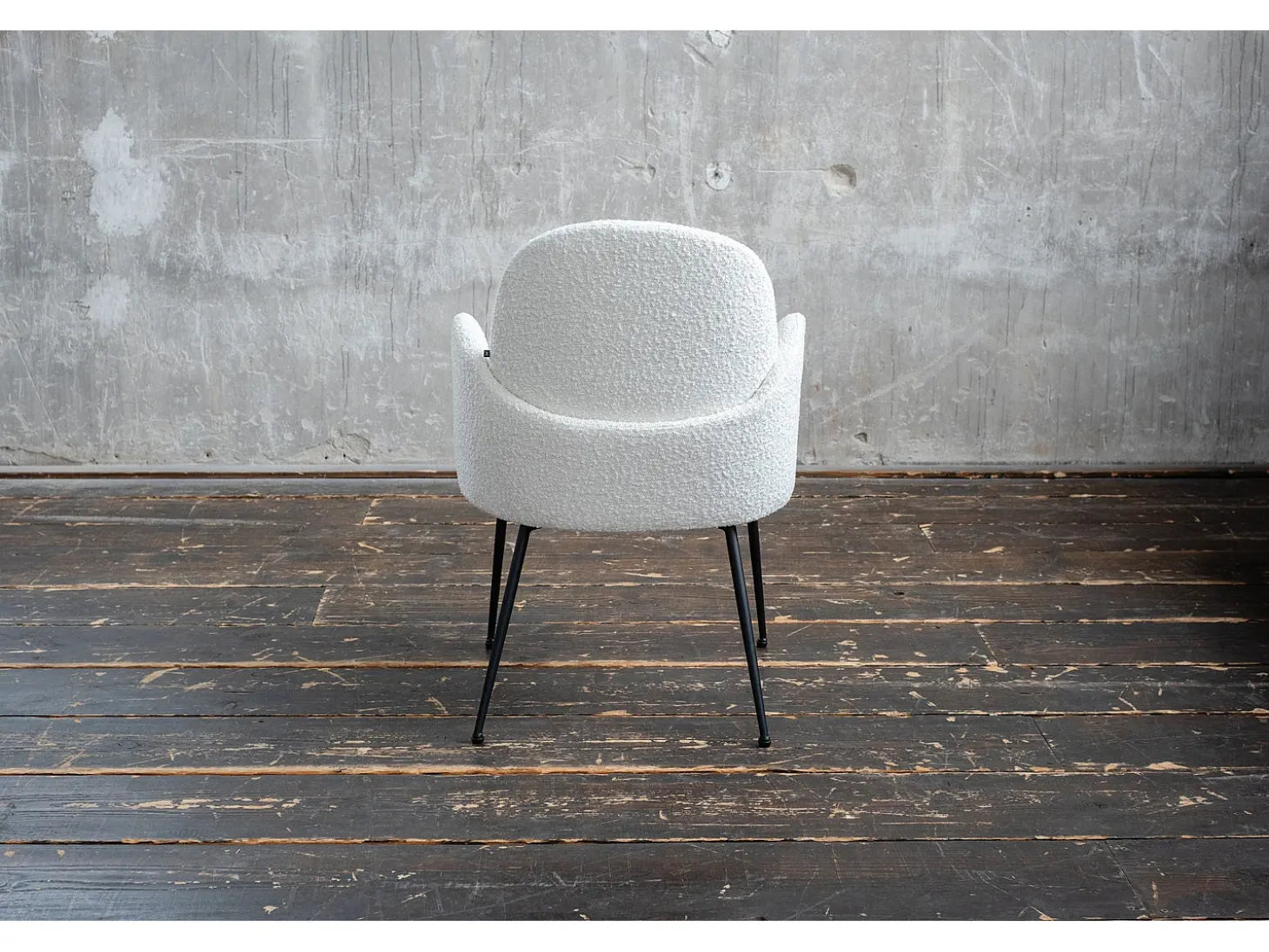 Silla - blanco crema tela tejida - DEON