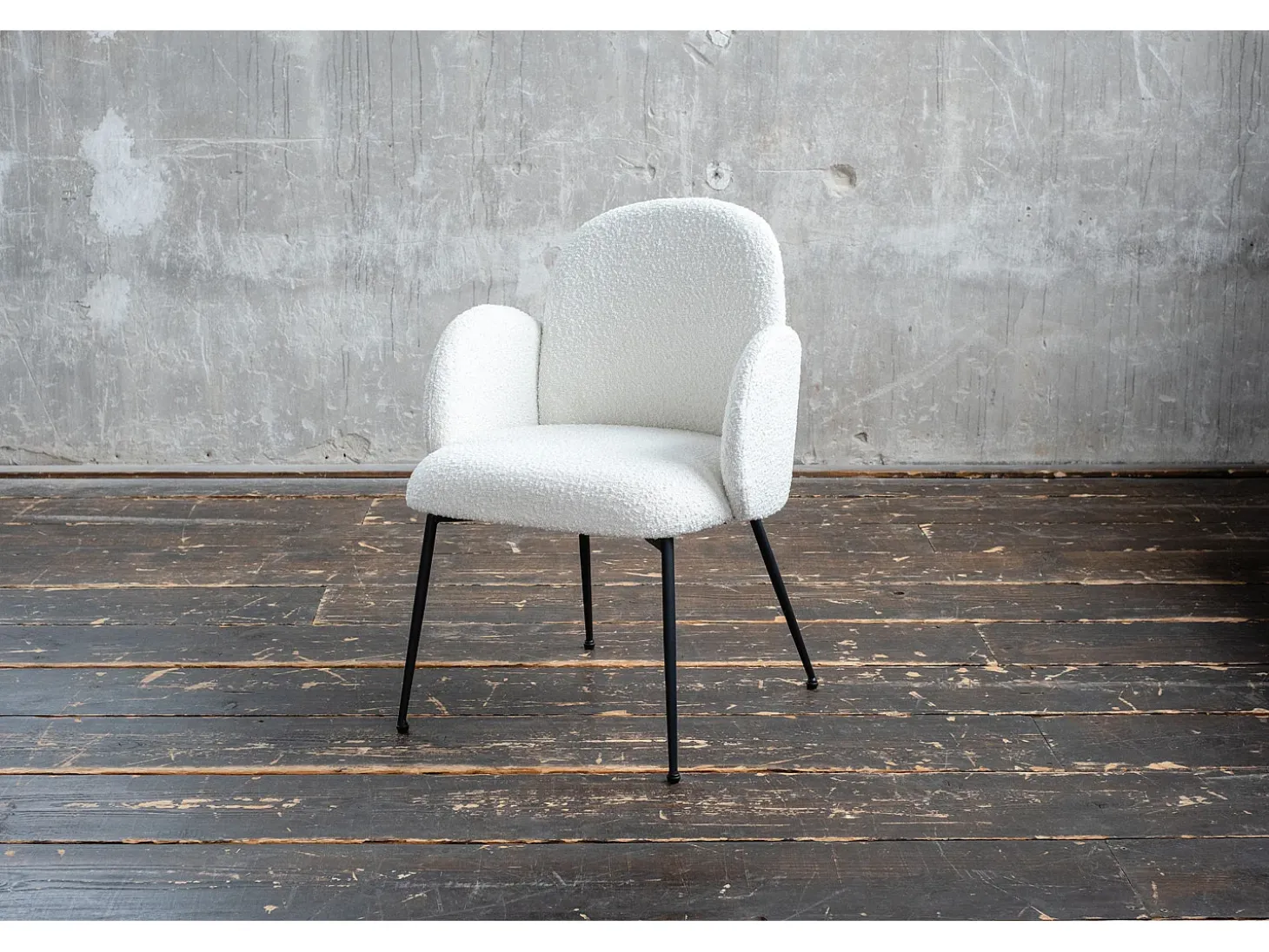 Silla - blanco crema tela tejida - DEON